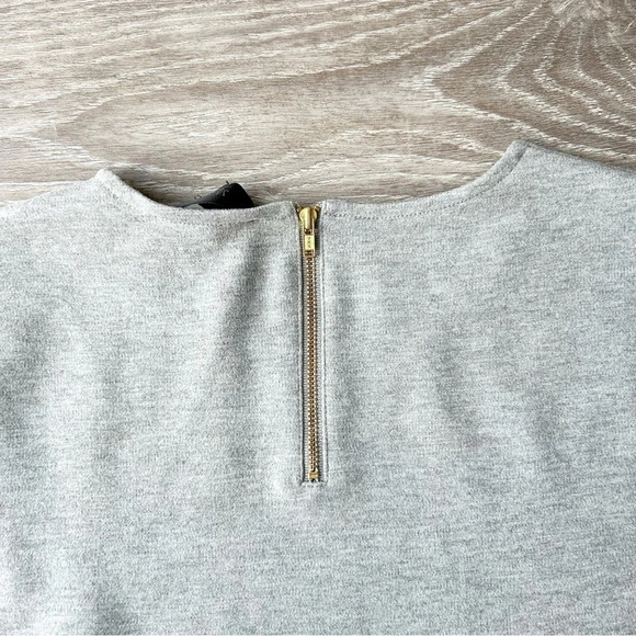 J. Crew Tulle Hem Peplum  Top in Grey - Picture 14 of 15